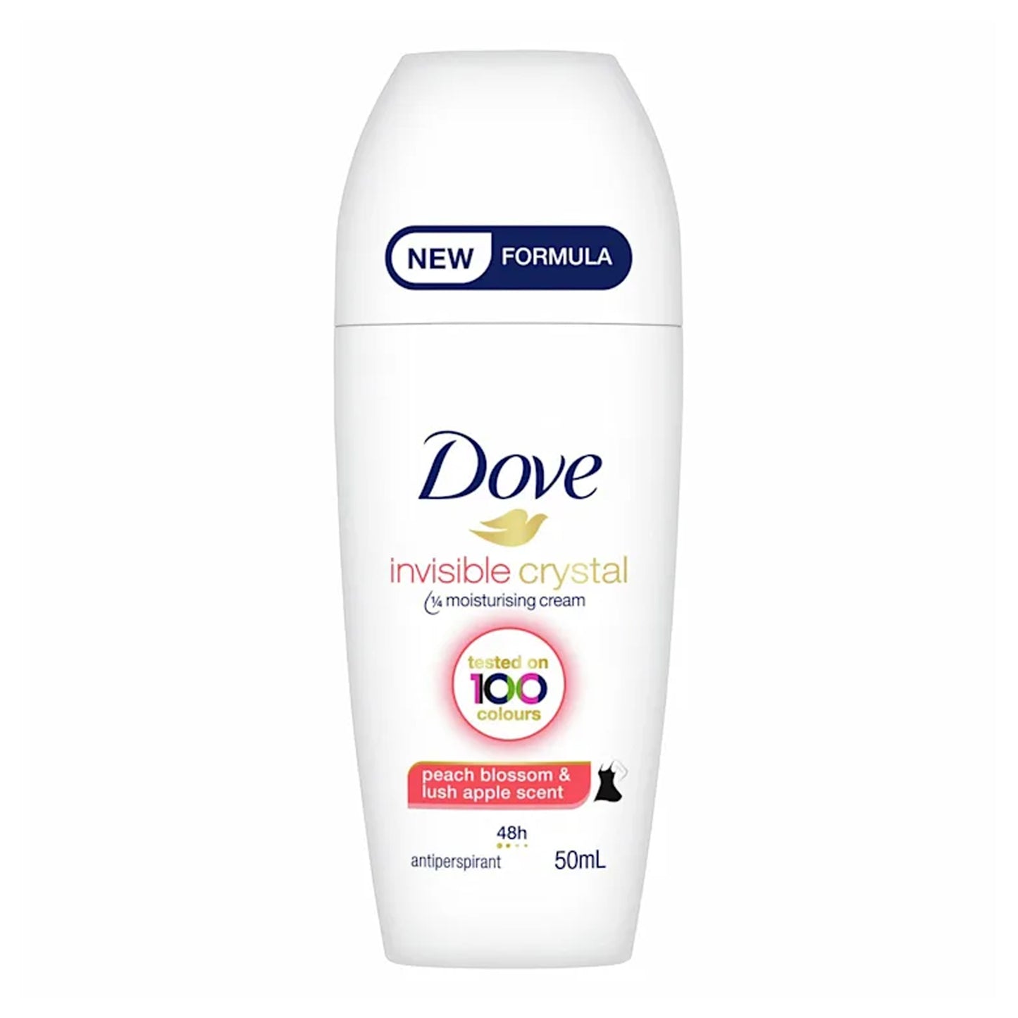 Dove - Invisible Crystal Peach Blossom & Lush Apple Scent 48H Anti-Perspirant Deodorant Roll On - 50ml