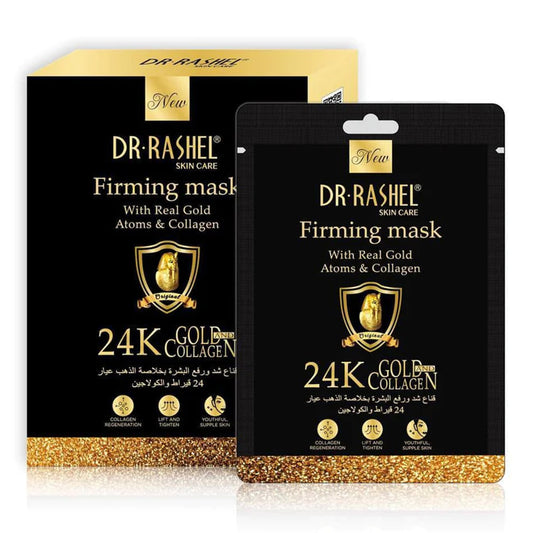 DR. RASHEL - 24K GOLD & COLLAGEN FIRMING MASK WITH REAL GOLD ATOMS & COLLAGEN (10 SHEETS)