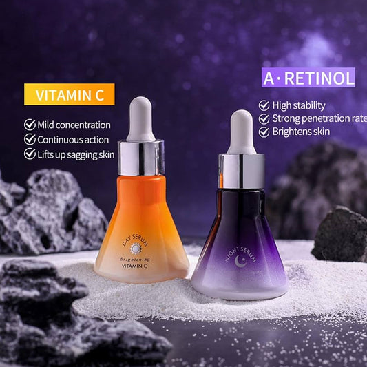 DR. RASHEL - VITAMIN C & RETINOL DAYTIME BRIGHTENING & NIGHT ANTI-AGING FACE SERUM - 60ML