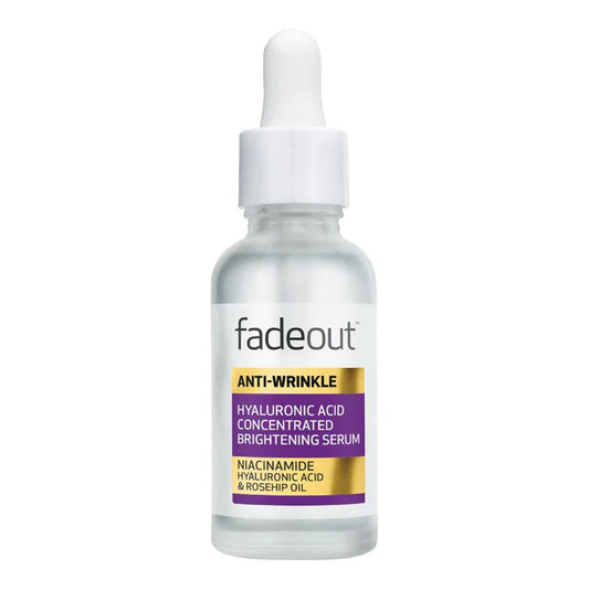 Fadeout - Anti-Wrinkle Hyaluronic Acid Concentrated Whitening Serum With Niacinamide, Hyaluronic Acid & Rosehip Oil - 30ml (UK)