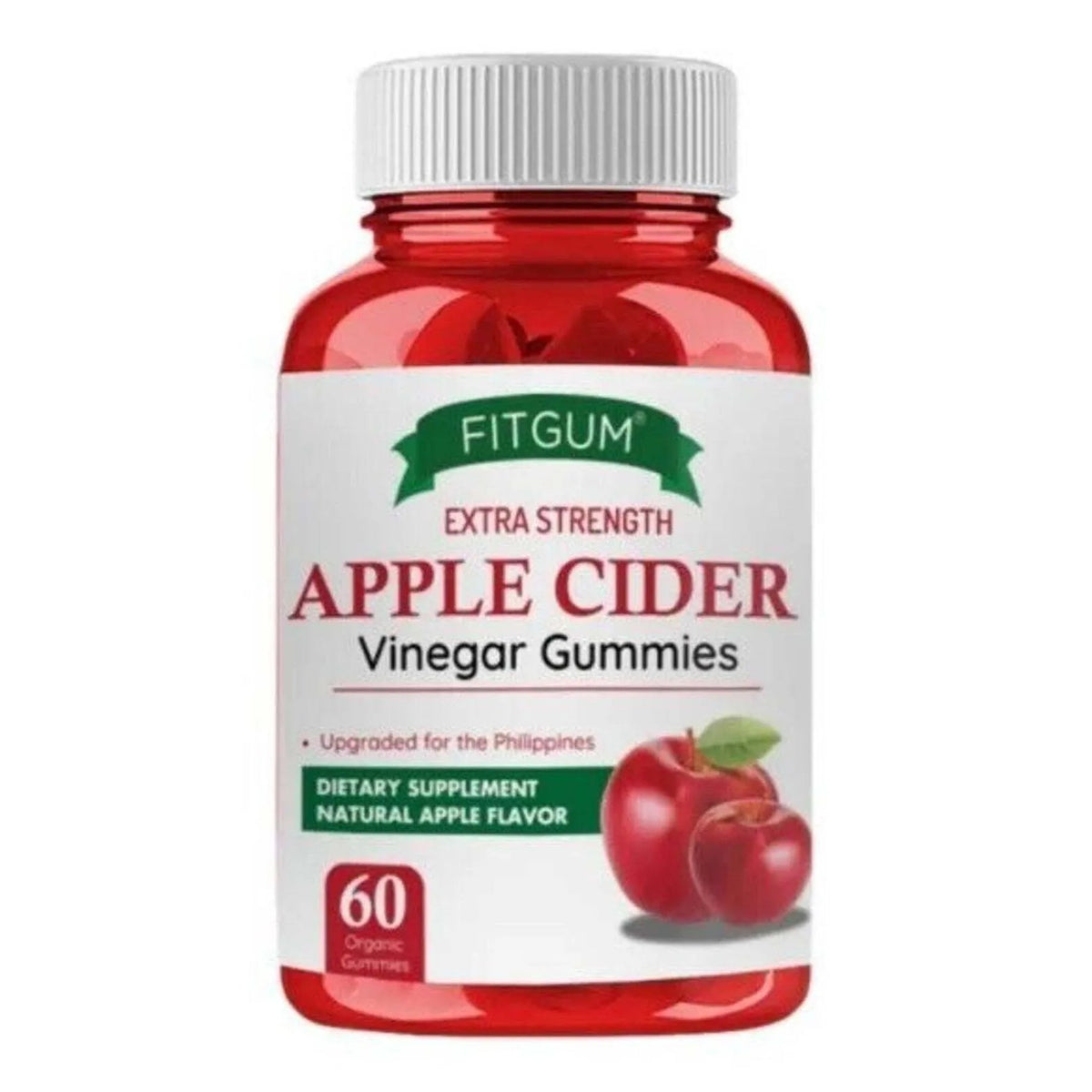 Fitgum - Extra Strength Apple Cider Vinegar Gummies - 60 Organic Gummies (Philippines)