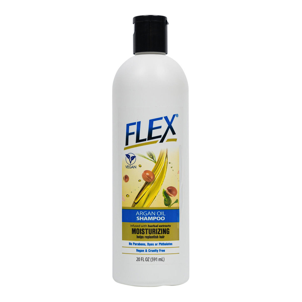 Flex - Argan Oil Moisturizing Shampoo Infused With Herbal Extracts - 591ml (Canada)