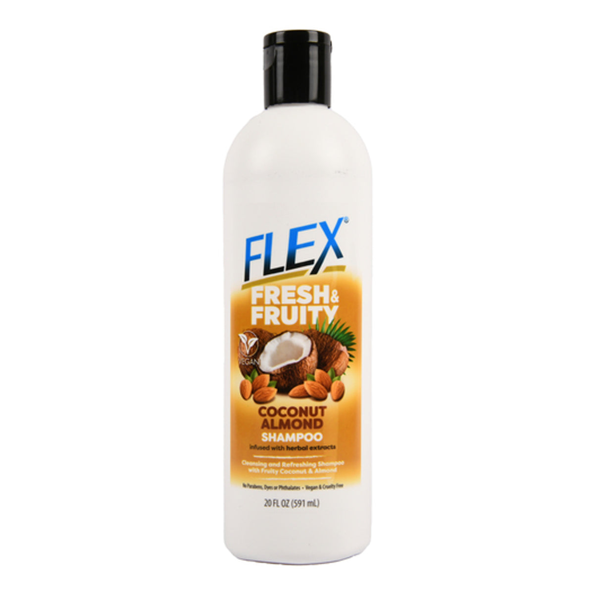 Flex - Fresh & Fruity Coconut Almond Cleansing & Refreshing Shampoo Infused With Herbal Extracts - 591ml (Canada)