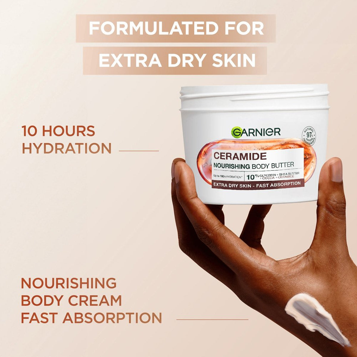 Garnier - Ceramide Nourishing Body Butter For Extra Dry Skin - 380ml (Germany)