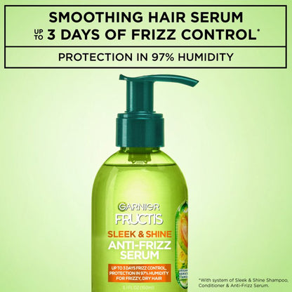 Garnier - Fructis Sleek & Shine Anti-Frizz Serum For Frizzy, Dry Hair - 150ml (USA)
