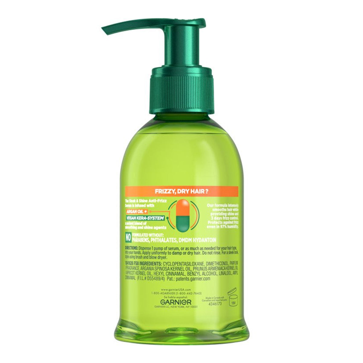 Garnier - Fructis Sleek & Shine Anti-Frizz Serum For Frizzy, Dry Hair - 150ml (USA)
