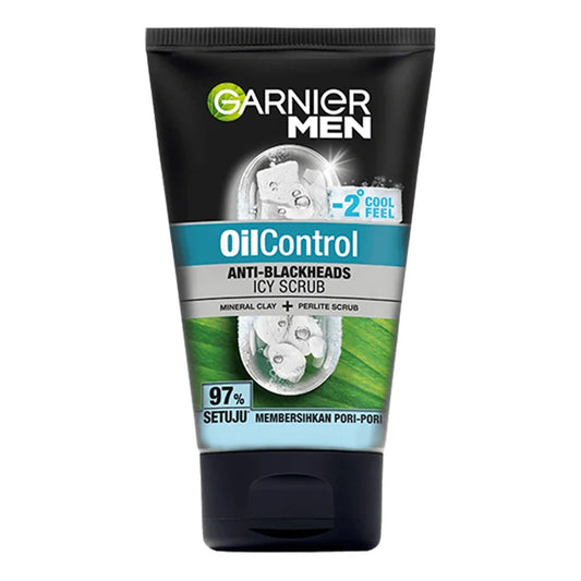 Garnier Men - Oil Control Anti-Blackheads Icy Scrub - 100ml (Indonesia)