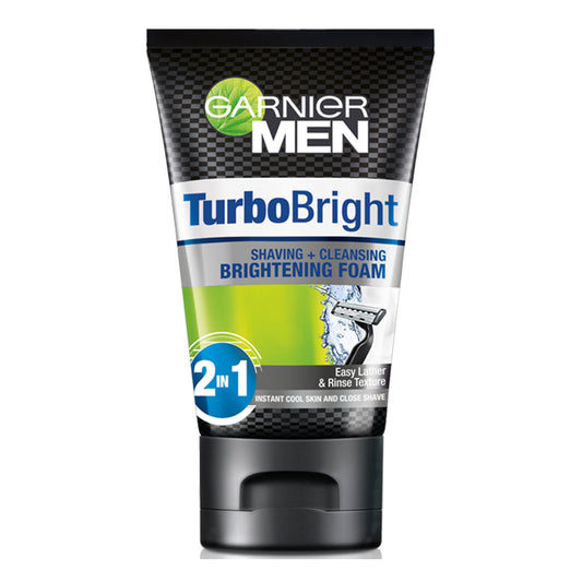 Garnier Men - Turbo Bright Shaving + Cleansing Brightening Foam - 100ml