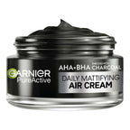 Garnier - Pure Active AHA + BHA Enriched With Charcoal 3 In 1 Daily Mattifying Air Cream For Blemish-Prone Skin - 50ml (Germany)