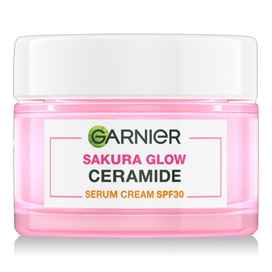 Garnier - Sakura Glow Ceramide Serum Cream SPF 30 PA+++ For Sensitive Skin - 50ml (Indonesia)