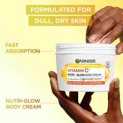 Garnier - Vitamin C Nutri-Glow Body Cream For Dull, Dry Skin - 380ml (Germany)