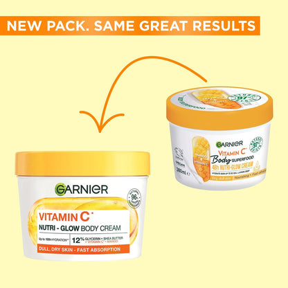 Garnier - Vitamin C Nutri-Glow Body Cream For Dull, Dry Skin - 380ml (Germany)