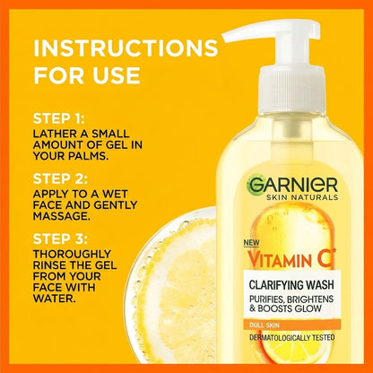Garnier - Skin Naturals Vitamin C Clarifying Wash For Dull Skin - 200ml (Poland)