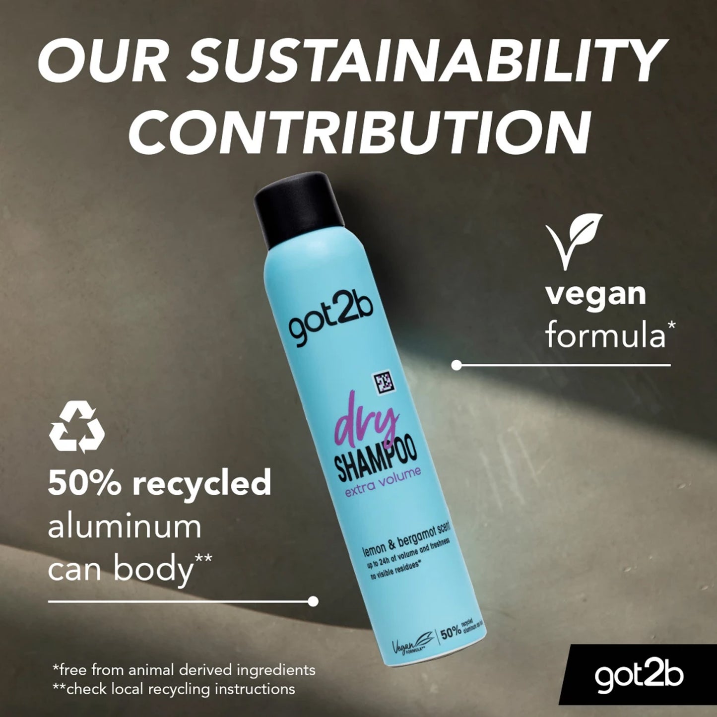 Got2B - Extra Volume Dry Shampoo With Lemon & Bergamot Scent - 200ml (Germany)