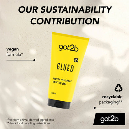 Got2B - Glued Water Resistant Spiking Gel For Extremely Tough Looks - 150ml (Germany)