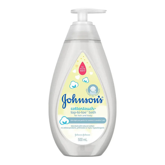 Johnson's - Cotton Touch Top-To-Toe Hair & Body Baby Bath - 500ml (Malaysia)