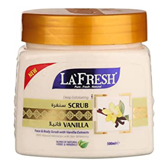 La Fresh - Deep Exfoliating Vanilla Face & Body Scrub With Vanilla Extracts - 500ml