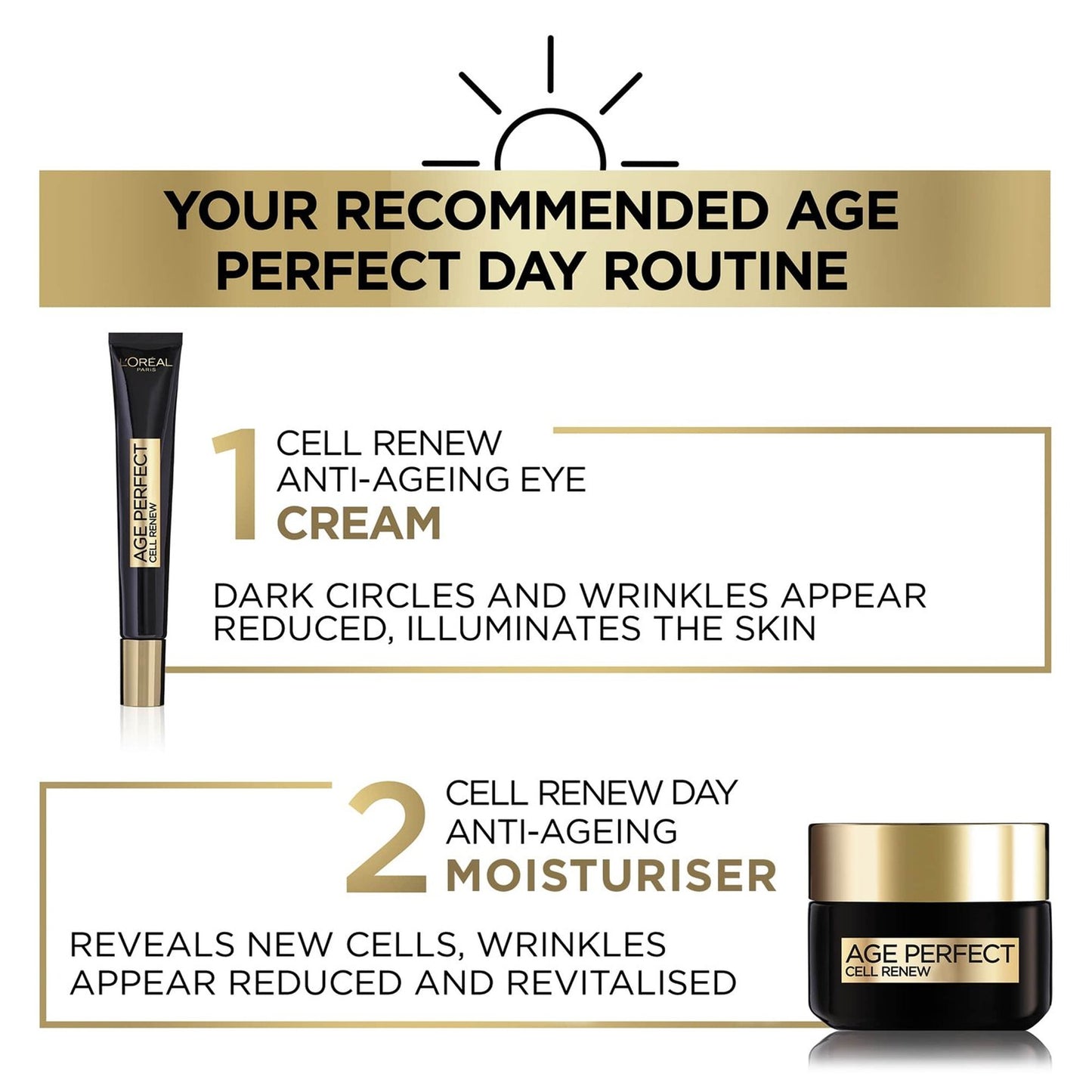 L'Oreal Paris - Age Perfect Cell Renewing Revitalizing Day Cream With Antioxidant Recovery Complex - 50ml (Germany)