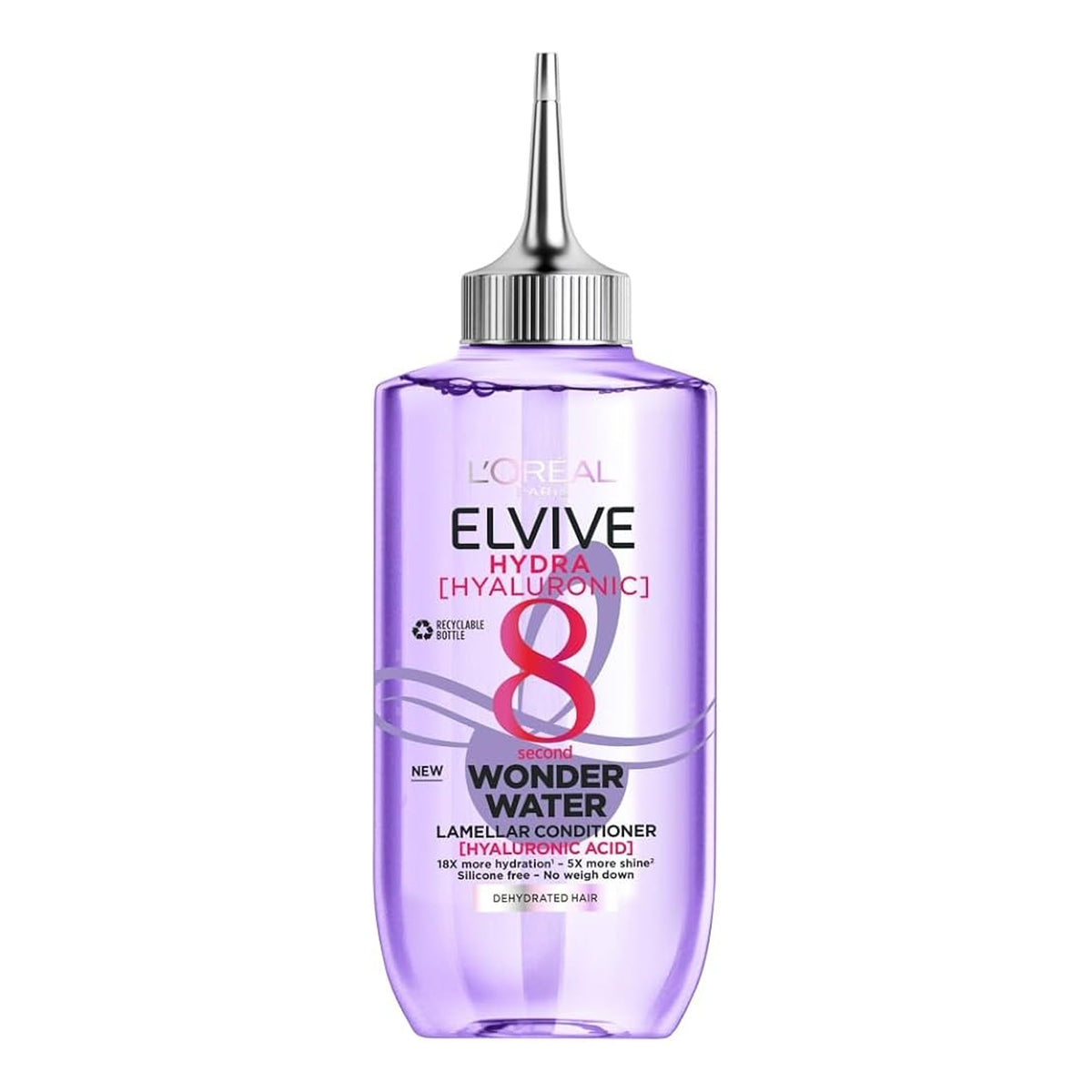 L'Oreal Paris - Elvive Hydra Hyaluronic 8 Second Wonder Water Lamellar Conditioner With Hyaluronic Acid For Dehydrated Hair - 200ml (Belgium)