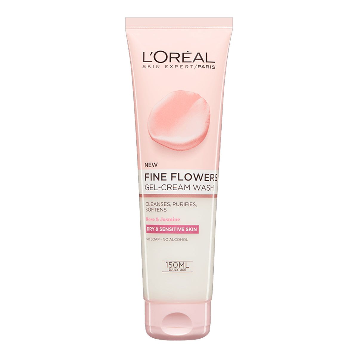 L'Oreal Paris - Fine Flowers Gel-Cream Wash With Rose & Jasmine For Dry & Sensitive Skin - 150ml (Germany)