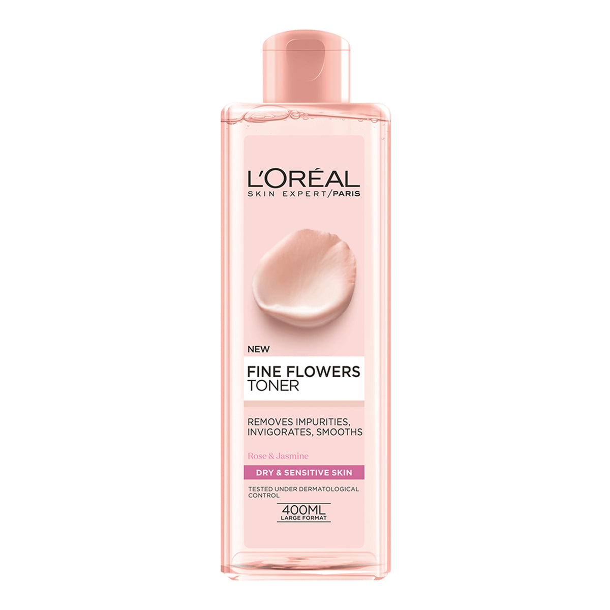 L'Oreal Paris - Fine Flowers Toner With Rose & Jasmine For Dry & Sensitive Skin - 400ml (Poland)
