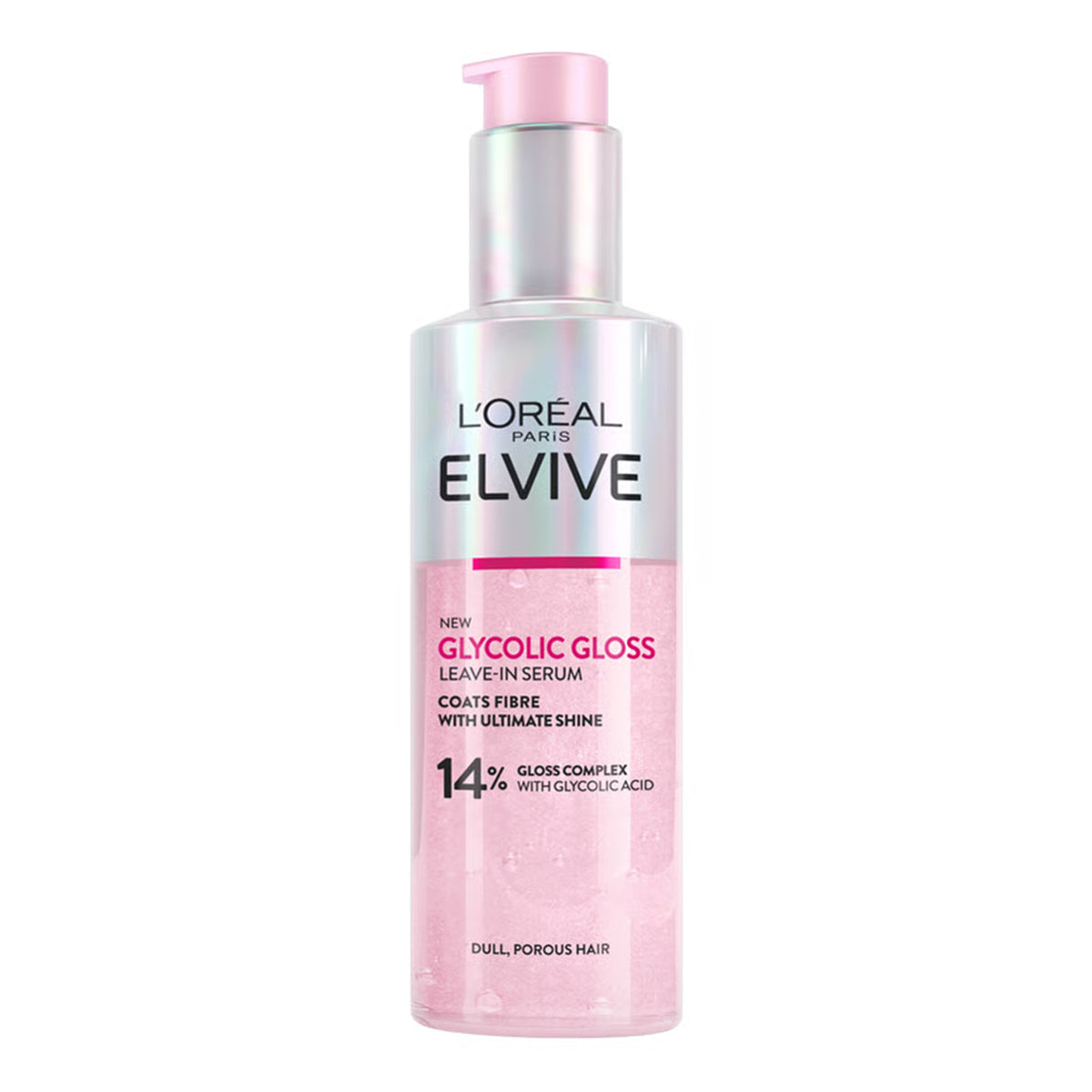 L'Oreal Paris - Elvive Glycolic Gloss Leave-In Serum With 14% Glycolic Complex With Glycolic Acid For Dull, Porous Hair - 150ml (France)