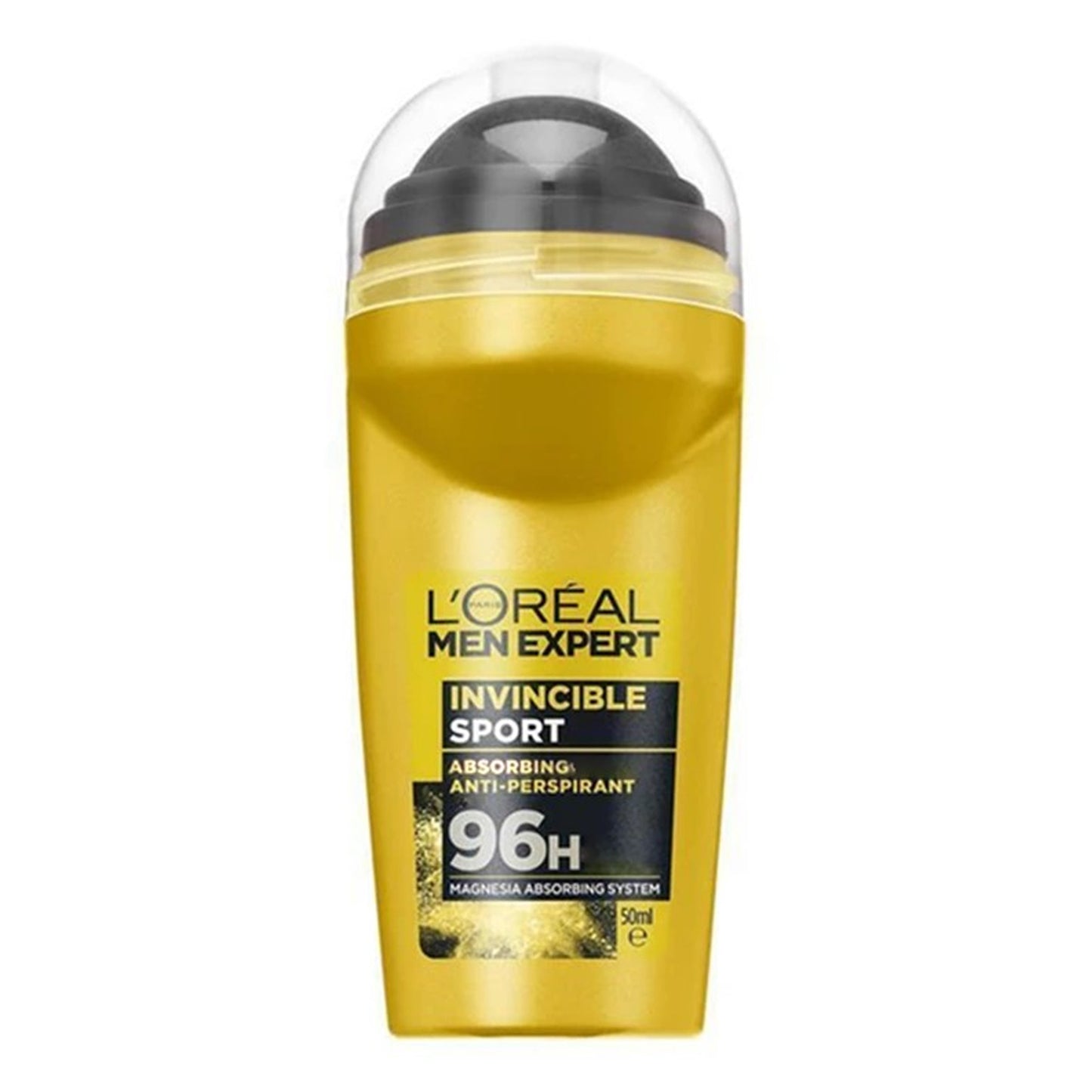 L'OREAL PARIS MEN EXPERT - INVINCIBLE SPORT ABSORBING 96H ANTI-PERSPIRANT DEODORANT ROLL ON - 50ML