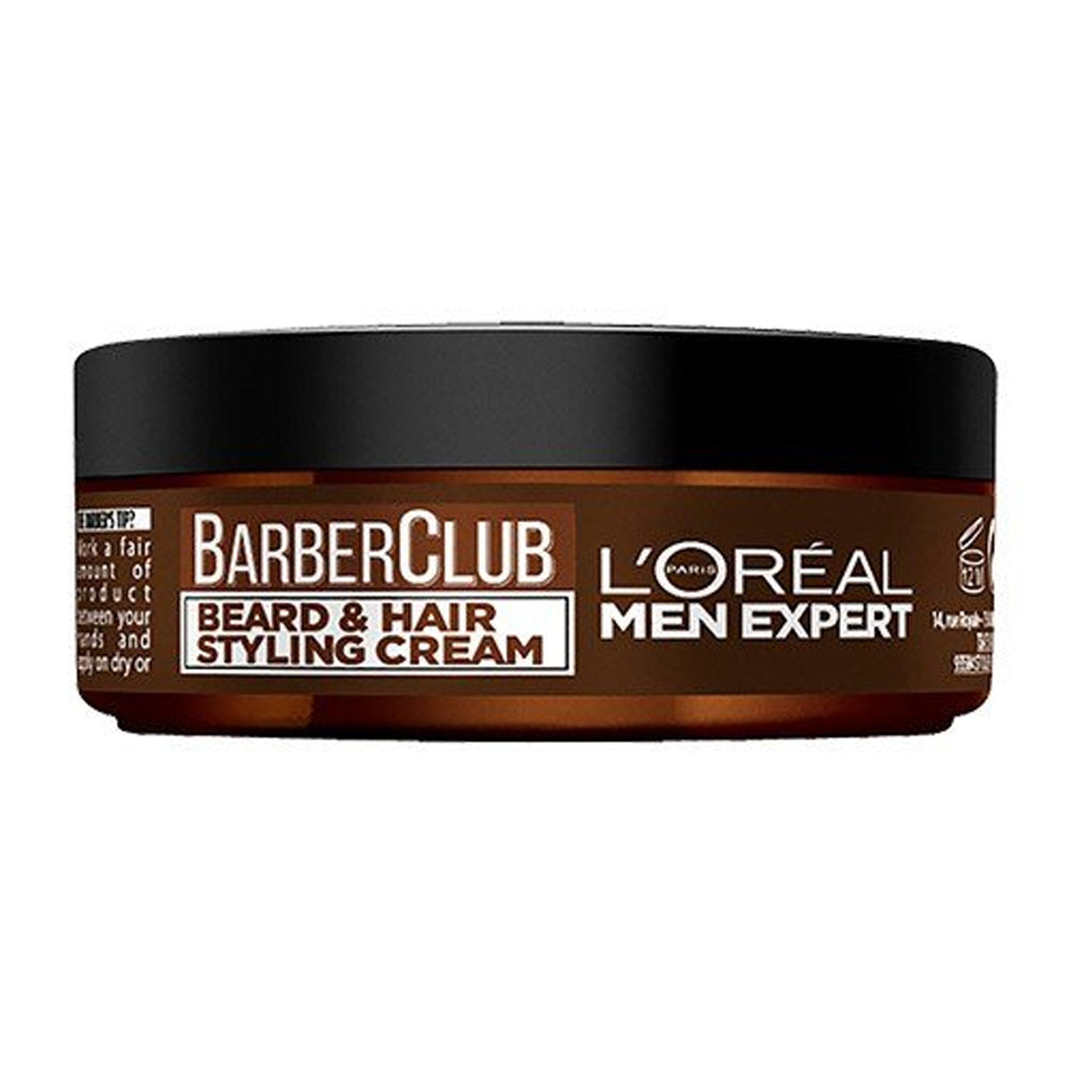 L'Oreal Paris Men Expert - Barber Club Beard & Hair Styling Cream With Cedarwood Essential Oil - 75ml (Spain)