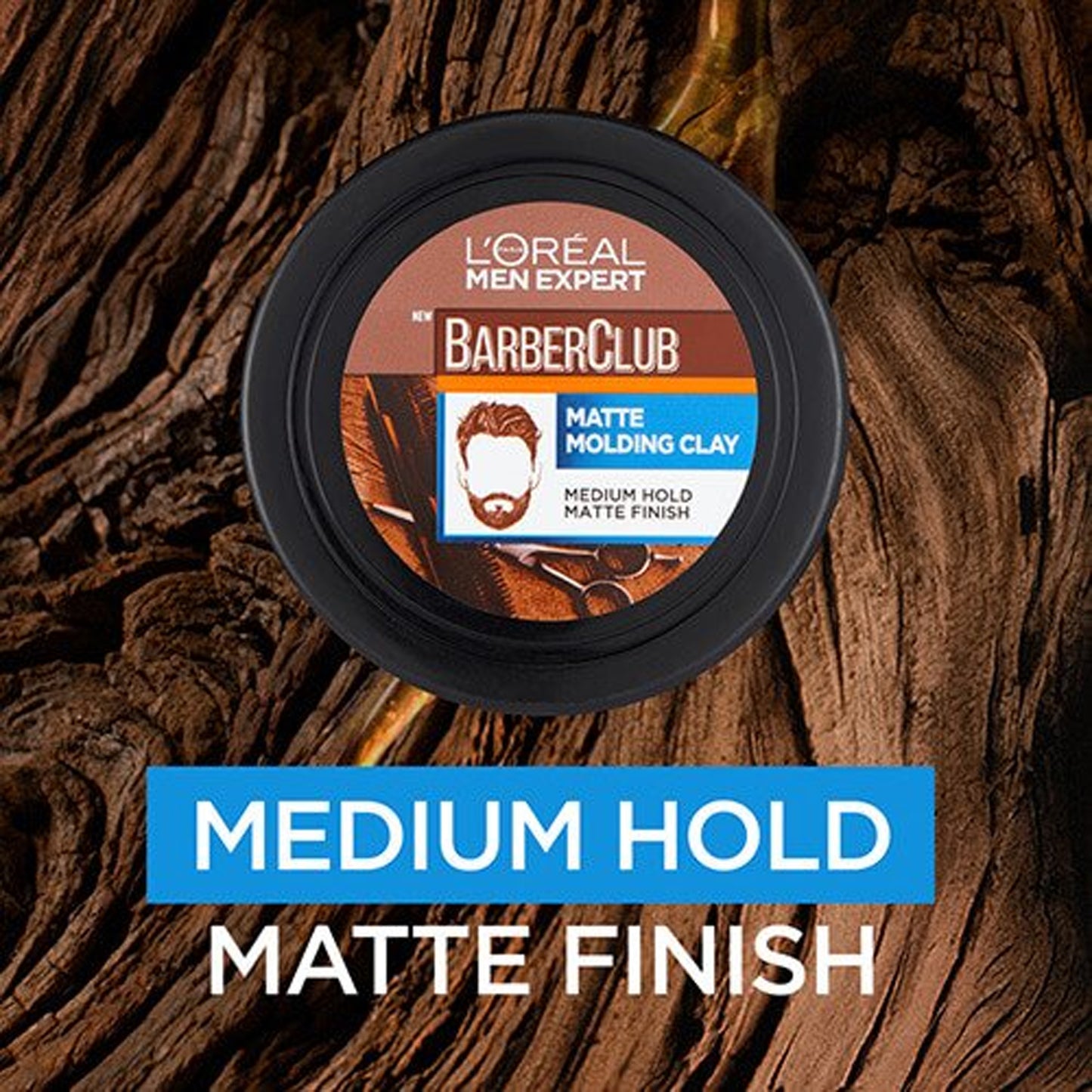 L'Oreal Paris Men Expert - Barber Club Matte Molding Clay Medium Hold Matte Finish - 75ml (Spain)