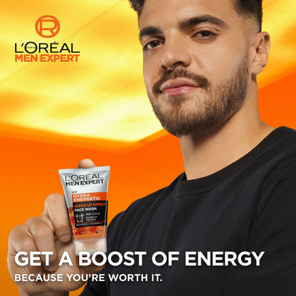 L'Oreal Paris Men Expert - Hydra Energetic Make-Up Effect Face Wash With Guarana + Vitamin C - 100ml (Germany)