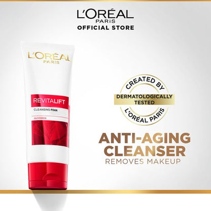 L'Oreal Paris - Revitalift Cleansing Foam With Glycerin - 100ml (Indonesia)