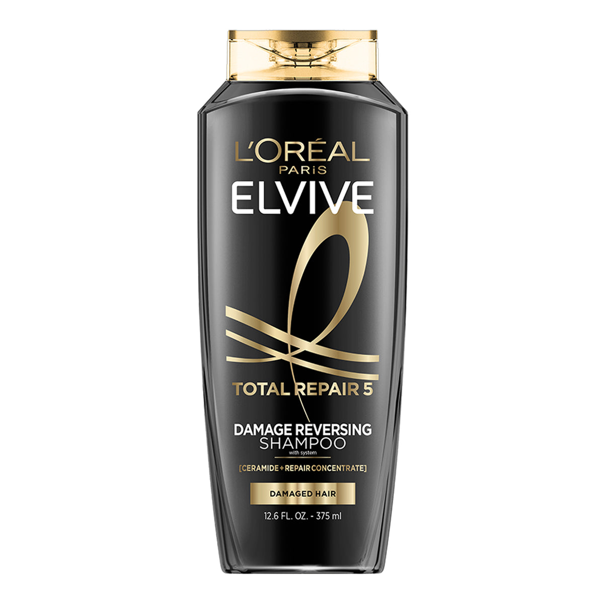 L'Oreal Paris - Elvive Total Repair 5 Damage Reversing Shampoo With Ceramide + Repair Concentrate For Damaged Hair - 375ml (USA)