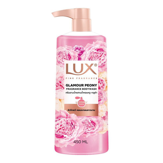 Lux - Glamour Peony Fragrance Fragrance Body Wash With Luxurious Fragranced Shower Cream + Glutathione For Glowing Skin, Long-Lasting Glamorous Fragrance - 450ml (Thailand)
