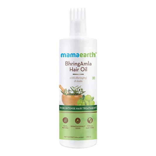 Mamaearth - Bringhamla Hair Oil With Bringhraj & Amla For Intense Hair Treatment - 250ml