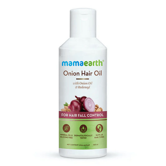 Mamaearth - Onion Hair Oil With Onion Oil & Redensyl For Hair Fall Control - 150ml