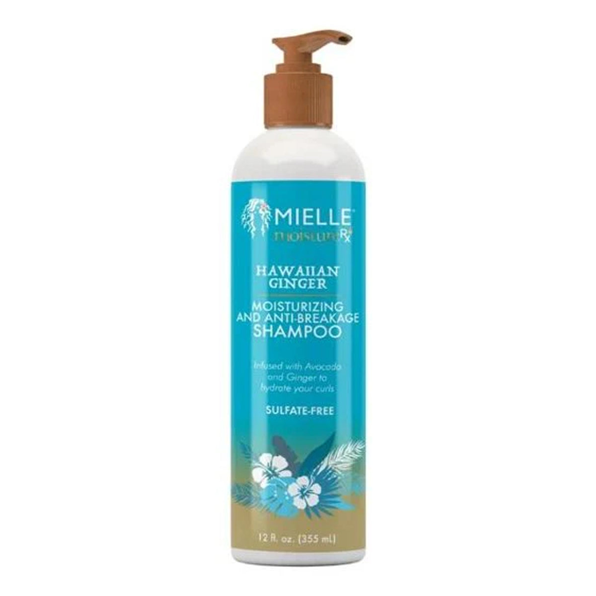 Mielle - Moisture RX Hawaiian Ginger Moisturizing & Anti-Breakage Sulfate-Free Shampoo Infused With Avocado & Ginger - 355ml (USA)