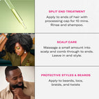 Mielle - Rosemary Mint Light Scalp & Hair Strengthening Oil Infused With Biotin & Encourages Longer, Healthier Hair - 59ml (USA)