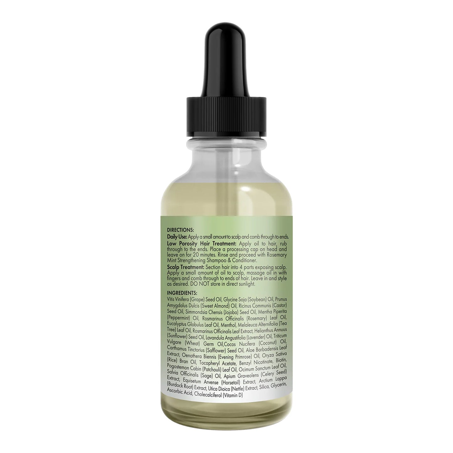 Mielle - Rosemary Mint Light Scalp & Hair Strengthening Oil Infused With Biotin & Encourages Longer, Healthier Hair - 59ml (USA)