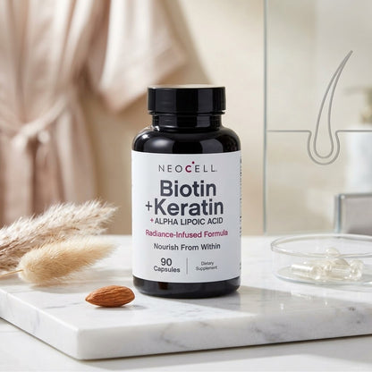 Neocell - Biotin + Keratin + Alpha Lipolic Acid - 90 Capsules (USA)
