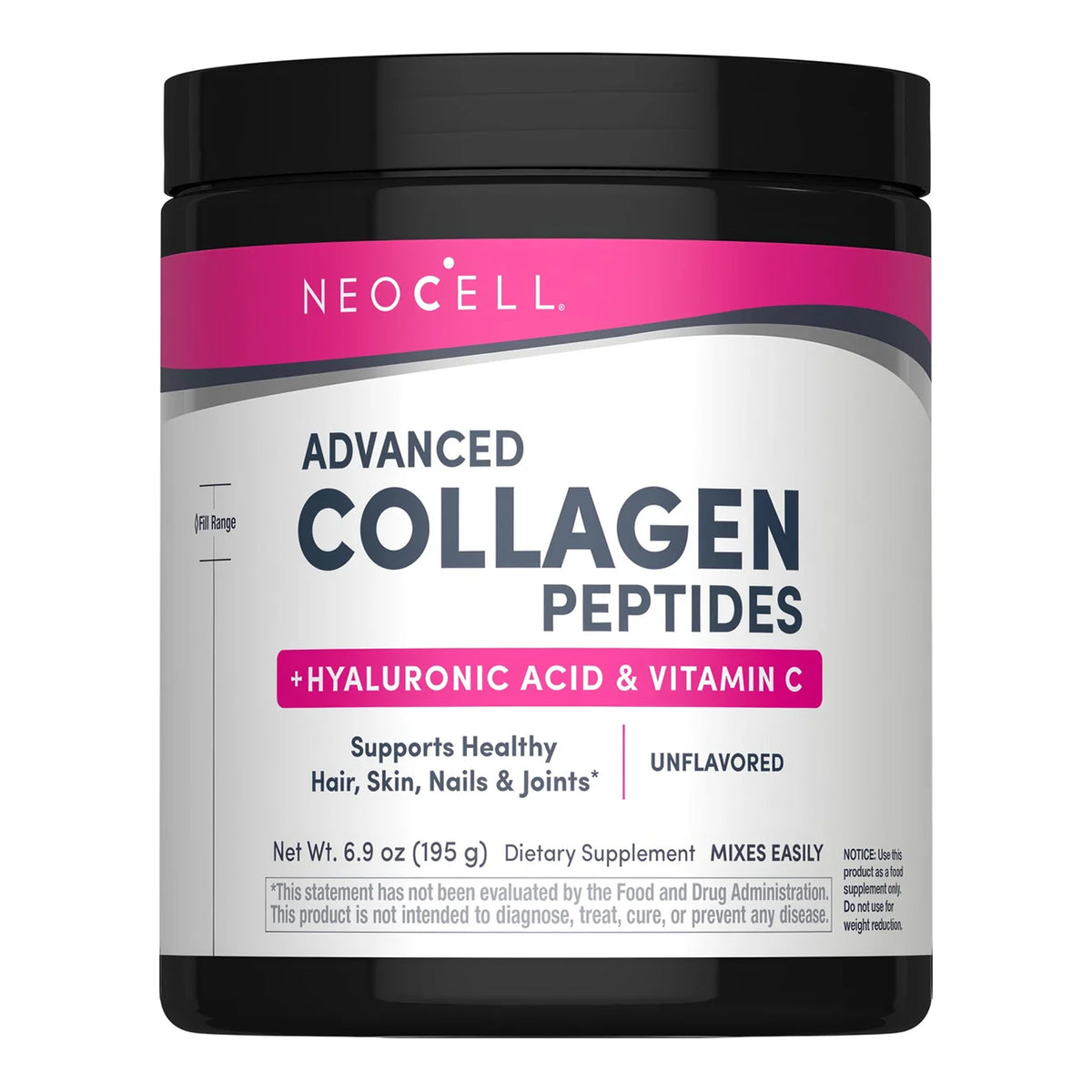 Neocell - Advanced Collagen Peptides + Hyaluronic Acid & Vitamin C Unflavored Powder - 195g (USA)