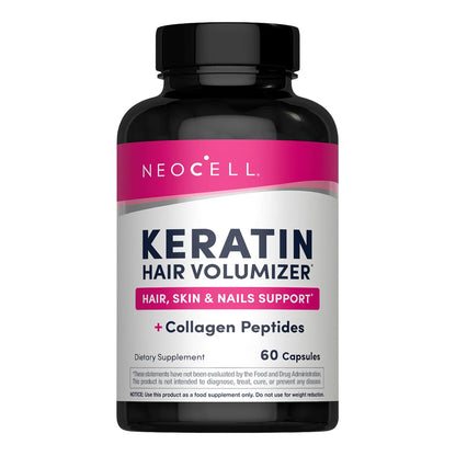 Neocell - Keratin Hair Volumizer + Collagen Peptides - 60 Capsules (USA)