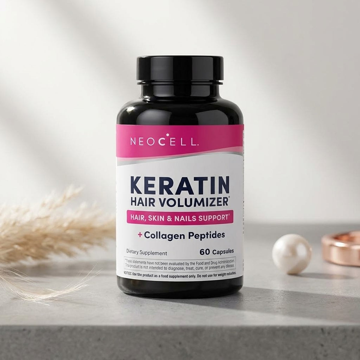 Neocell - Keratin Hair Volumizer + Collagen Peptides - 60 Capsules (USA)