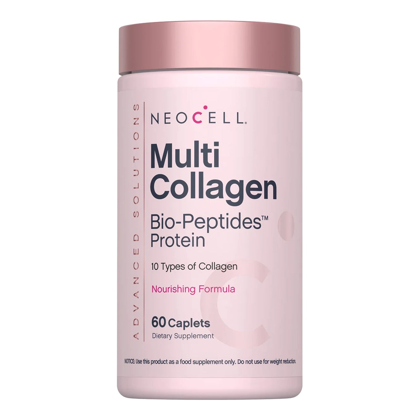 Neocell - Advanced Solutions Multi Collagen Bio-Peptides Protein 10 Types Of Collagen - 60 Caplets (USA)