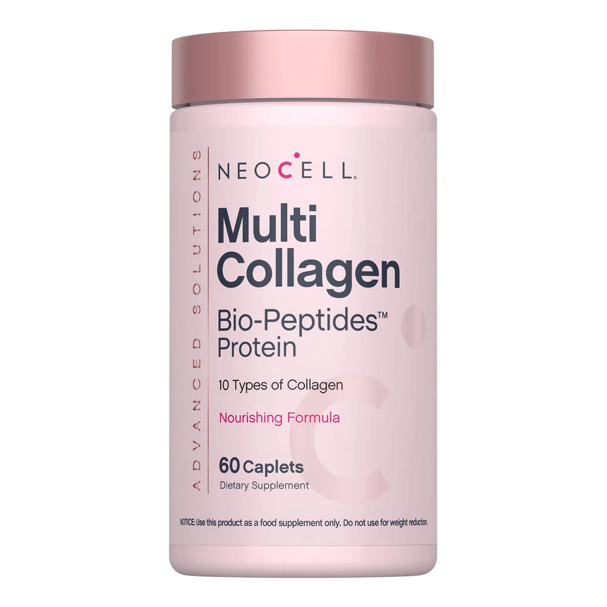 Neocell - Advanced Solutions Multi Collagen Bio-Peptides Protein 10 Types Of Collagen - 60 Caplets (USA)
