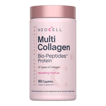 Neocell - Advanced Solutions Multi Collagen Bio-Peptides Protein 10 Types Of Collagen - 60 Caplets (USA)