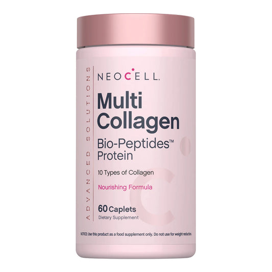 Neocell - Advanced Solutions Multi Collagen Bio-Peptides Protein 10 Types Of Collagen - 60 Caplets (USA)