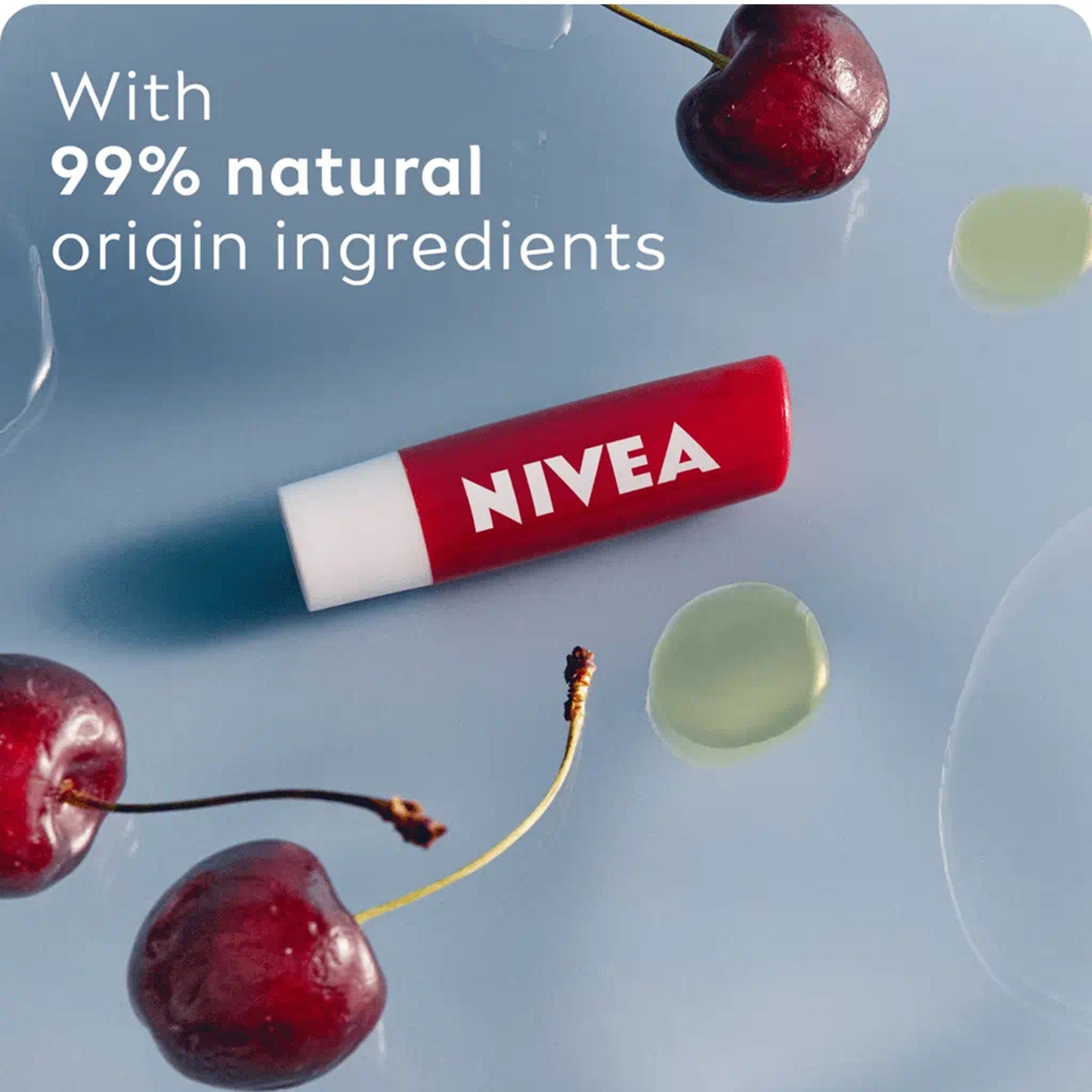 Nivea - Cherry Shine 24H Moisture Lip Balm With Shea Butter & Natural Oils Enriched With Vitamins - 4.8g (Thailand)