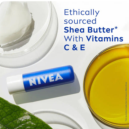 Nivea - Original Care 24H+ Moisture Caring Lip Balm With Shea Butter & Natural Oil Enriched With Vitamins - 4.8g (Thailand)