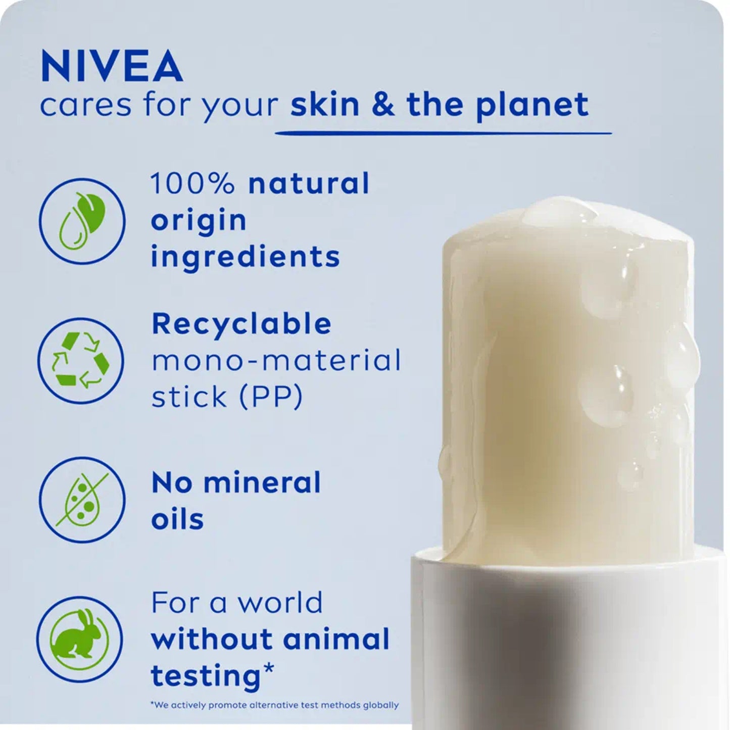 Nivea - Original Care 24H+ Moisture Caring Lip Balm With Shea Butter & Natural Oil Enriched With Vitamins - 4.8g (Thailand)