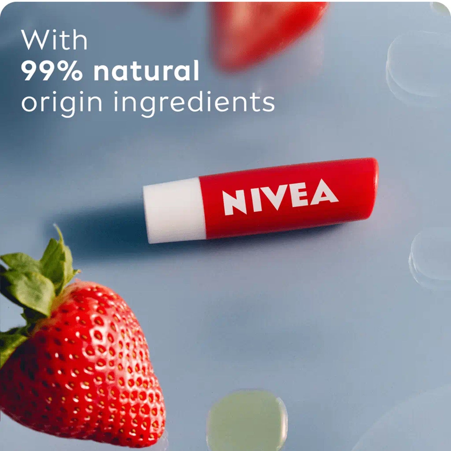 Nivea - Strawberry Shine 24H Moisture Lip Balm With Shea Butter & Natural Oils Enriched With Vitamins - 4.8g (Thailand)
